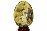 Calcite Crystal Filled Septarian Geode Egg - Utah #176035-2